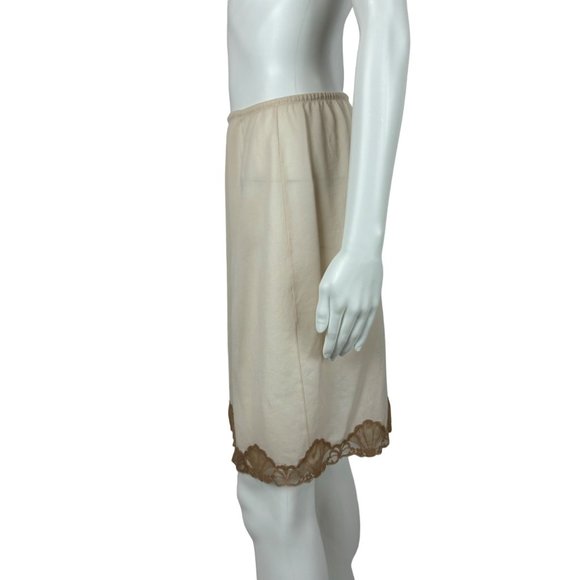 Vintage 60s Half Slip Women's Large Cream Brown Inset Lace Emilio Pucci For Form - Picture 7 of 10
